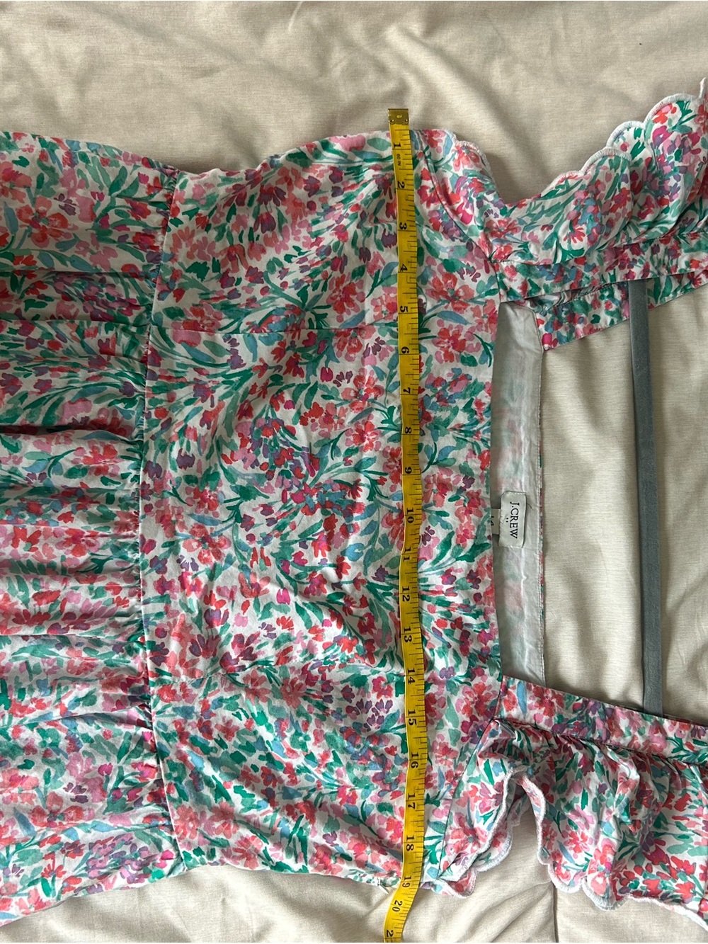 J.Crew midi floral dress with ruffle sleeves cottagecore - Picture 12 of 12